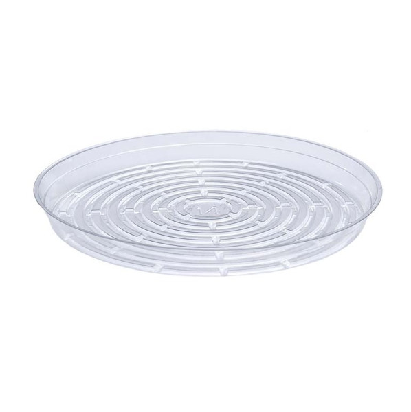 14 Inch Clear Vinyl Saucer 25 per pack - 100 per case - Decorative Planters